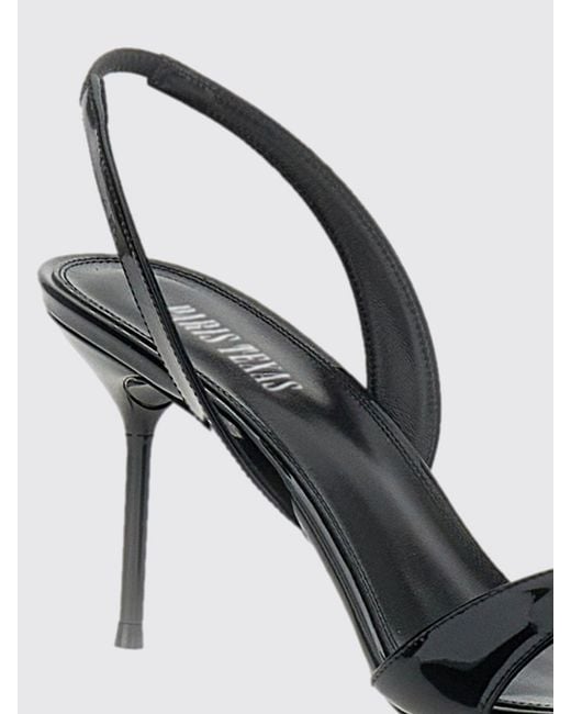 Paris Texas Metallic Lidia Patent Leather Mid-Heel Slingback Sandals