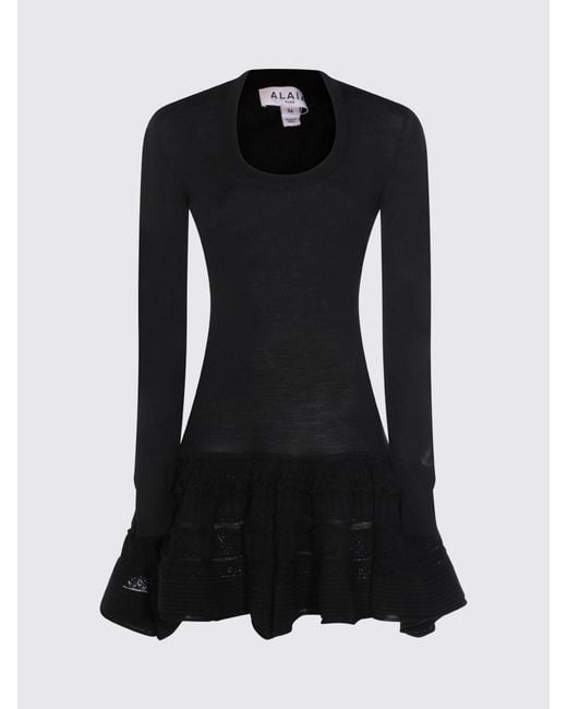 Alaïa Black Crinoline Mini Dress