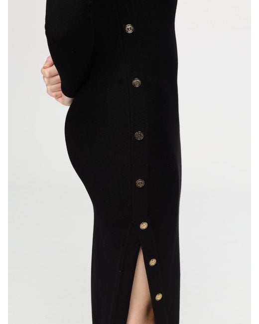 Knitted Dresses Elisabetta Franchi de color Black