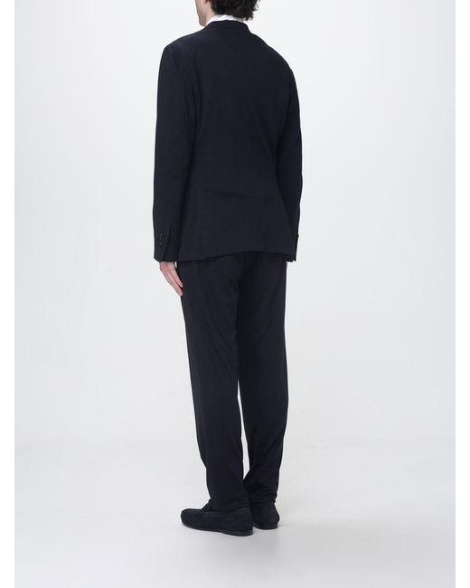 Lardini Blue Single-Breasted Wool Dress for men