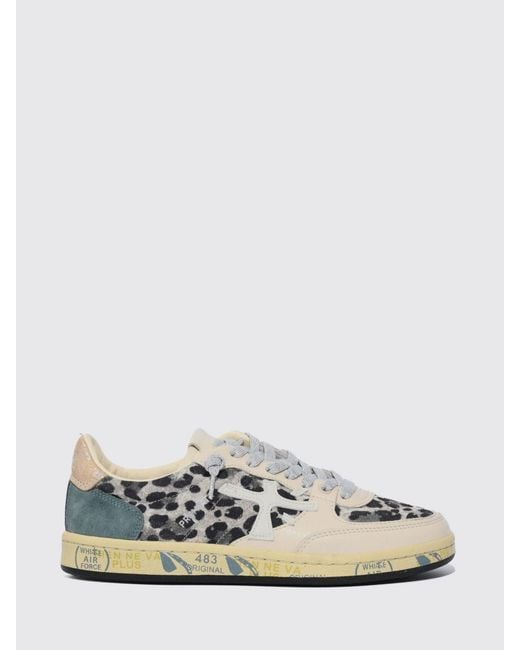 Premiata White Clay Suede Sneakers With Studs