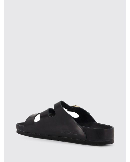 Birkenstock Black Florida Fresh Brushed Leather Sandals