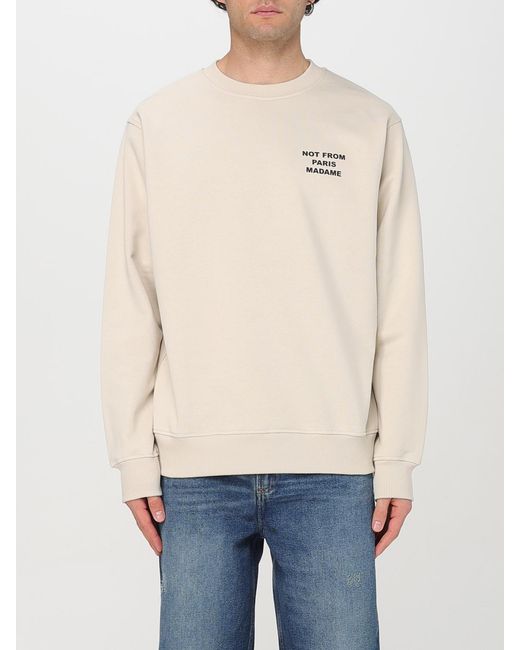 Drole de Monsieur Natural Drole De Monsieur Basic Cotton Sweatshirt With Logo for men