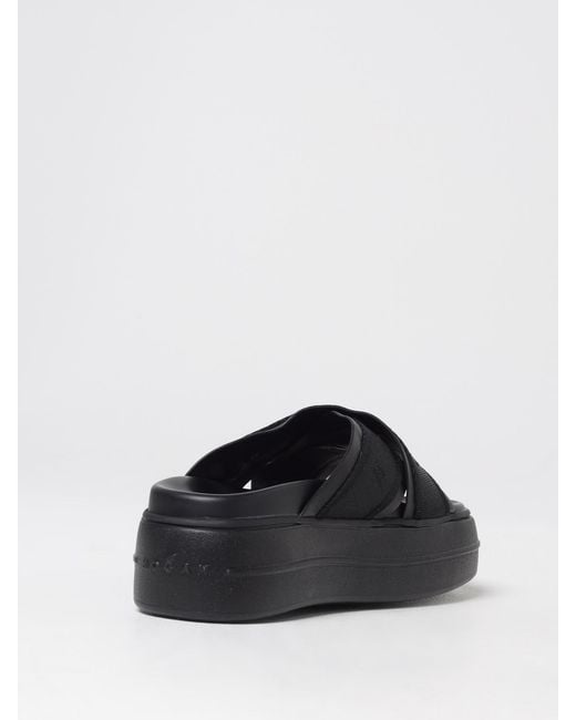 Hogan Black Platform Crossstrap Sandals