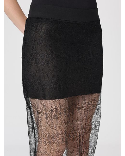 Frankie Shop Black Lace Midi Skirt
