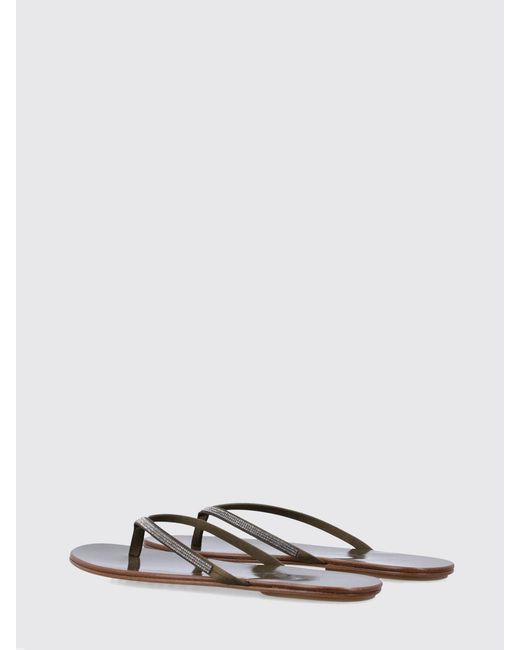 Pedro Garcia White Satin Thong Sandals With Swarovski Crystal Application