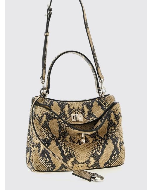 Balenciaga Metallic Rodeo Python Print Leather Bag