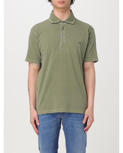 Polo Basic di Fay in Green da Uomo