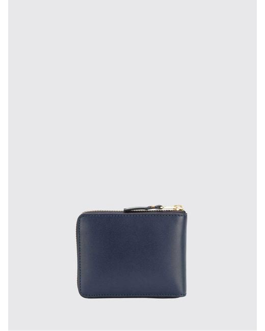 Comme des Garçons Blue Leather Wallet for men