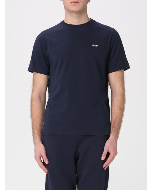 Autry Blue Basic Cotton T-Shirt for men