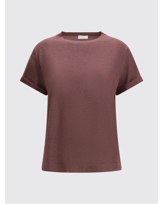 Brunello Cucinelli Red Nylon T-Shirt