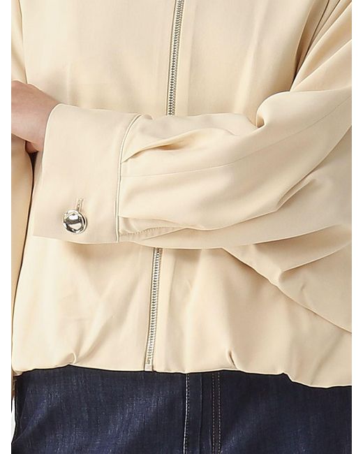 Twinset Natural Stretch Viscose Bomber Jacket