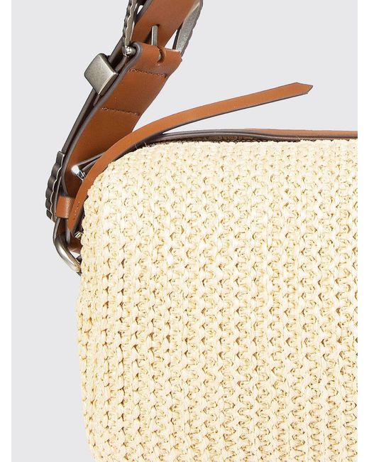 Pinko Natural Crochet Raffia Bag