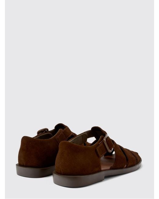 Camper Brown Don Suede Sandals for men