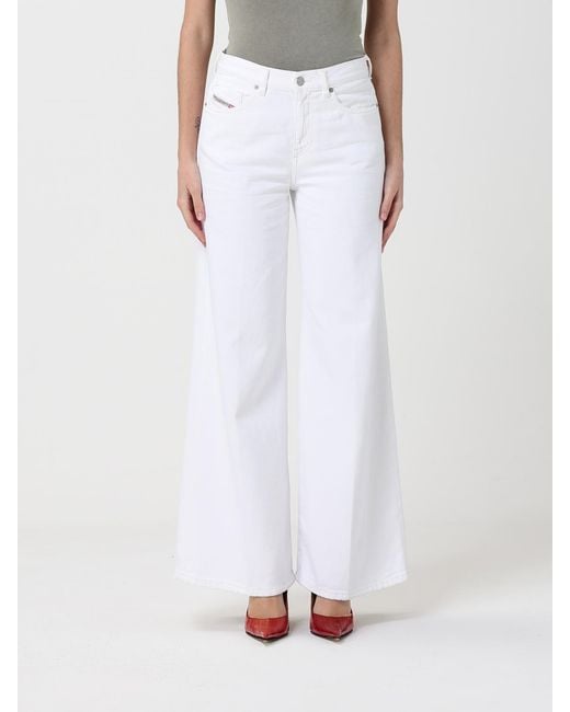 DIESEL White D-Akemi Flare Leg Stretch Jeans