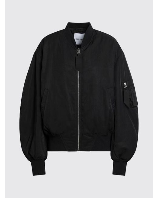The Attico Black Technical Fabric Bomber Jacket