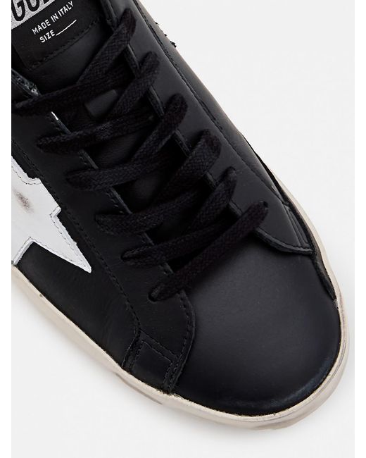 Golden Goose Deluxe Brand Black Super-Star Used Leather Sneakers for men