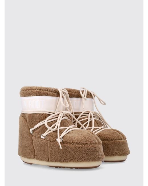 Moon Boot Brown Flat Ankle Boots