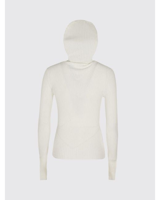 ANDREADAMO White Cotton Balaclava Top