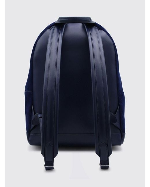Tom Ford Blue Suede Backpack for men