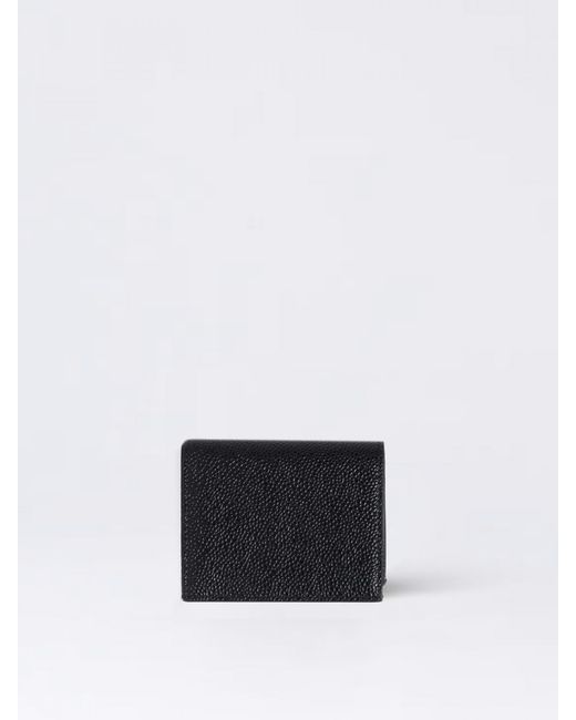 Thom Browne White Pebbled Leather Cardholder for men