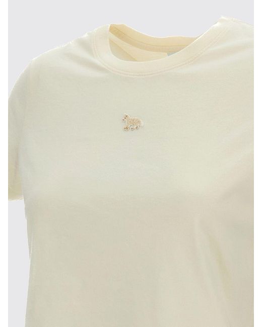 Maison Kitsuné White Maison KitsunÉ Logo Cotton T-Shirts