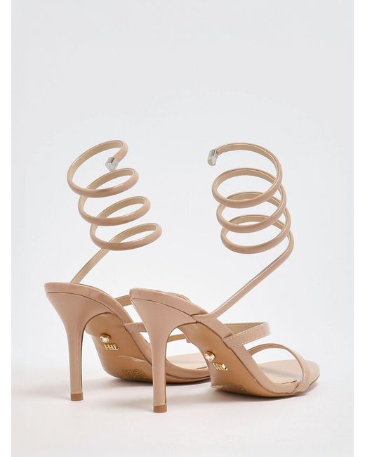 Twentyfourhaitch Pink Poniente Patent Leather Sandals With Applied Flower