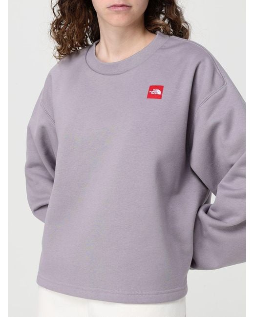 The North Face Purple Crew Neck Sweatshirt With Logo