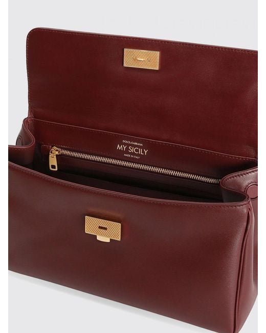Dolce & Gabbana Purple Dolce &Amp Gabbana My Sicily Calf Leather Handbag