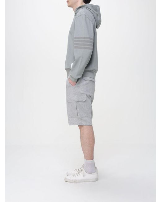 Thom Browne Gray Cotton Hoodie for men