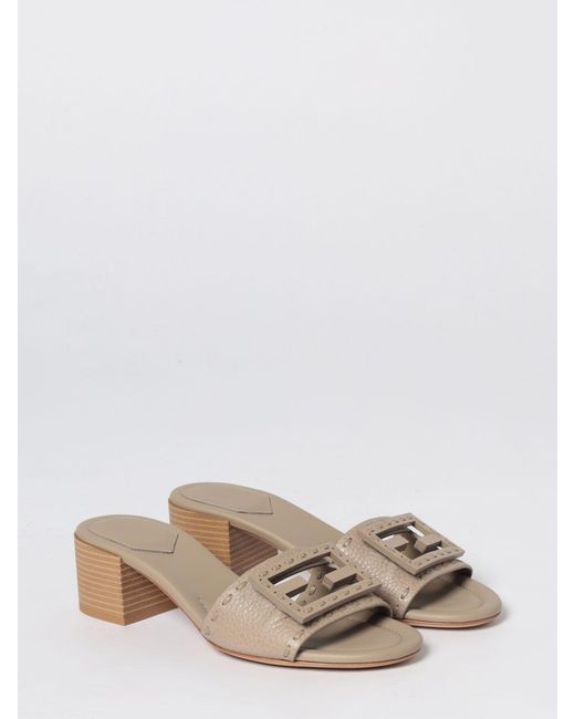 Fendi Multicolor Baguette Tumbled Leather Mules