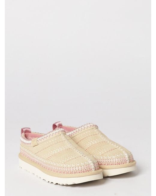 Ugg Natural Tasman Meadow Suede Sabots With Stitching