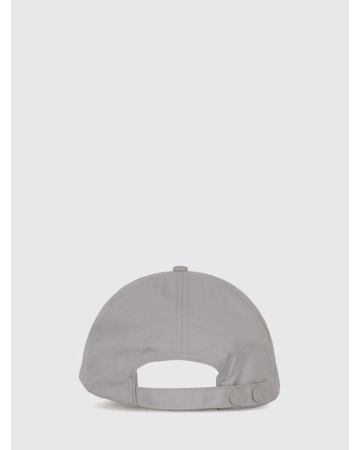 Stone Island Gray Compass Logo Cotton Baseball Cap With Adjustable Strap for men
