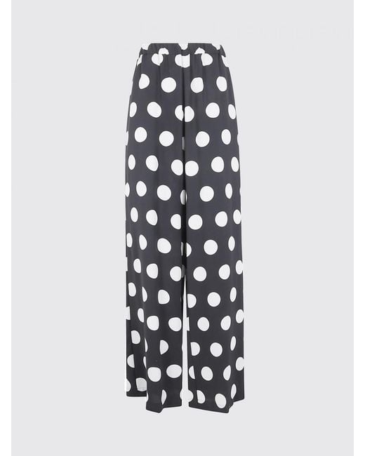 Junya Watanabe White Polka Dot Wide-Leg Jersey Trousers With Drawstring Waist