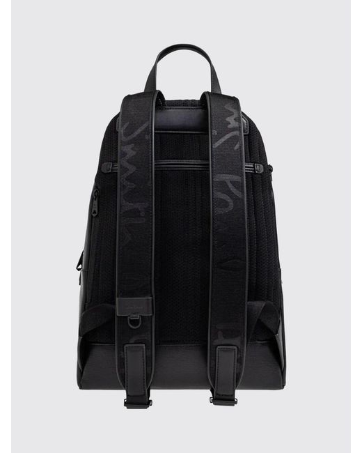 Paul Smith Black Calf Leather Backpack for men
