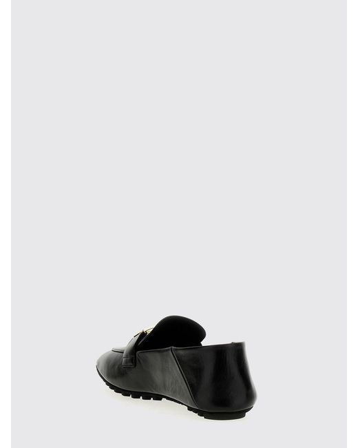 Fendi White Baguette Leather Loafers