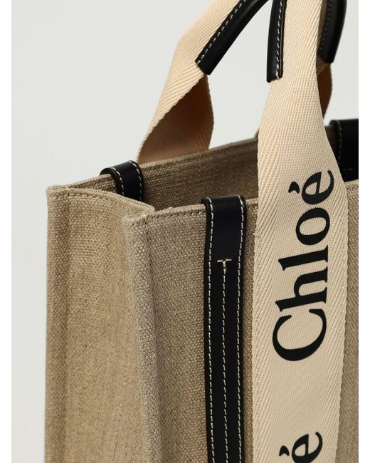 Borsa Woody Small di Chloé in Natural