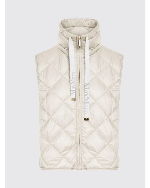 Max Mara Blue Water-Repellent Quilted Padded Vest