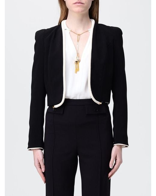 Elisabetta Franchi Blue Polyester Blazer