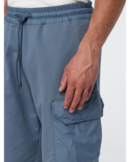 Parajumpers Blue Cotton Blend Cargo Shorts for men