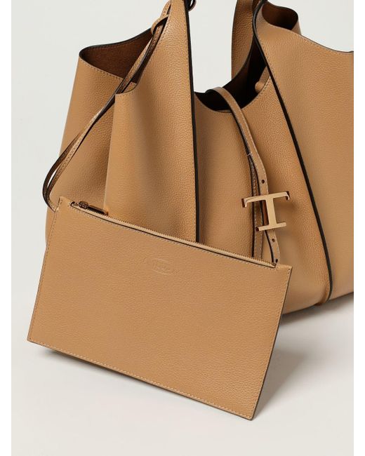 Tod's Natural Schultertasche Damen