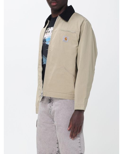 Carhartt Natural Cotton Shirt Jacket With Logo for men