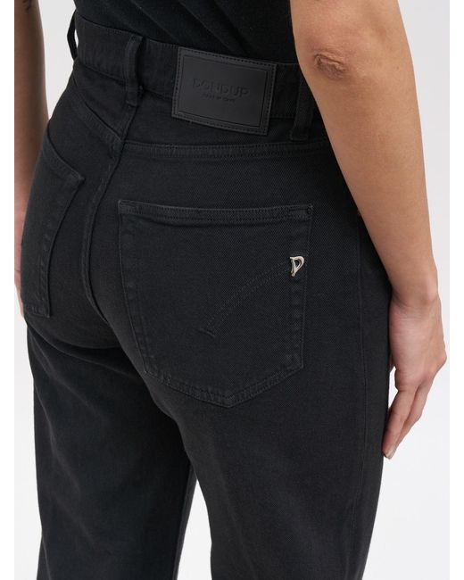 Dondup Black Wide Leg Stretch Denim Jeans