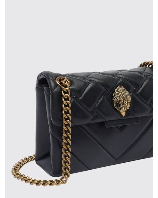 Kurt Geiger Black Kensington Matelassé Leather Bag