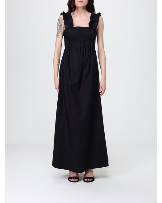 Liu Jo Black Cotton Midi Dress