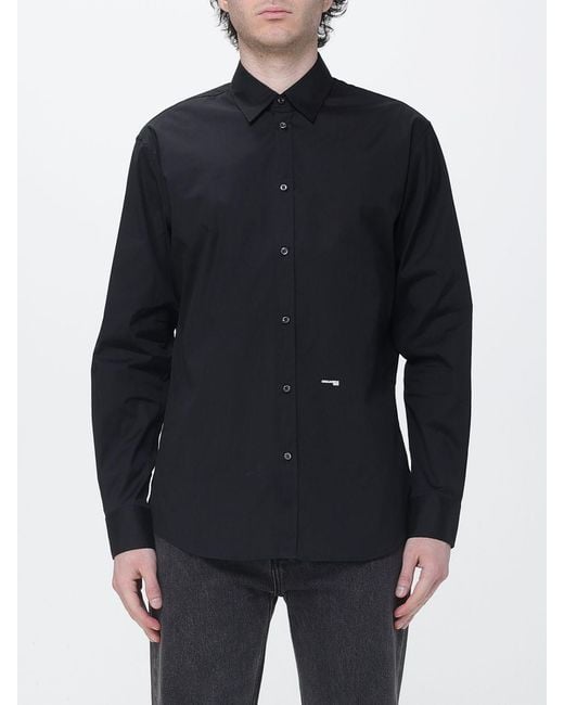 DSquared² Blue Stretch Cotton Shirt for men