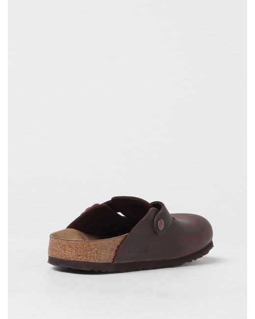 Birkenstock Brown Oiled Leather Boston Clogs for men