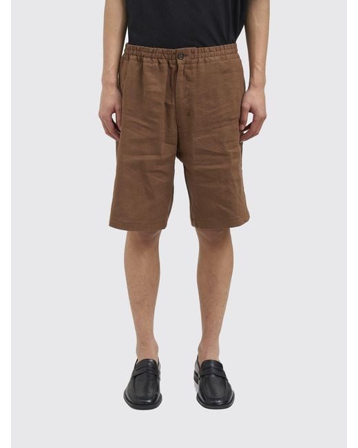 Paolo Pecora Natural Linen Blend Shorts for men