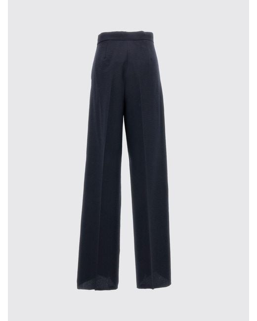 Max Mara Blue Virgin Wool Blend Antille Trousers