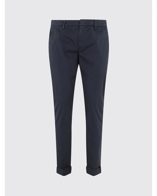 Dondup Blue Gabardine Chino Trousers for men